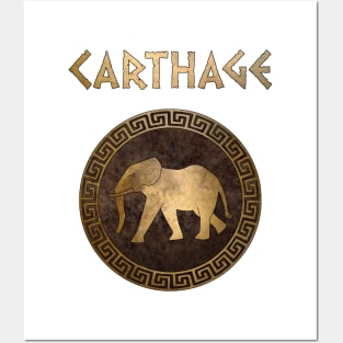 Ancient Carthage Hannibal War Elephant Posters and Art